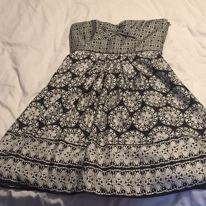 White House black market strapless dress